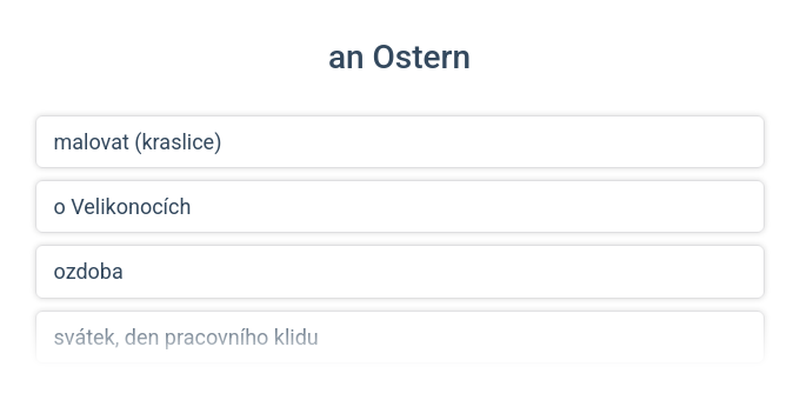 Svátky: společný základ slovíček