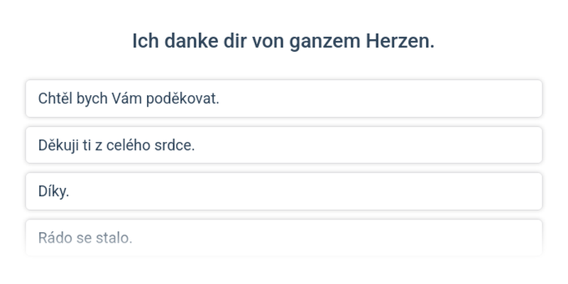 Poděkování a vyjádření spokojenosti