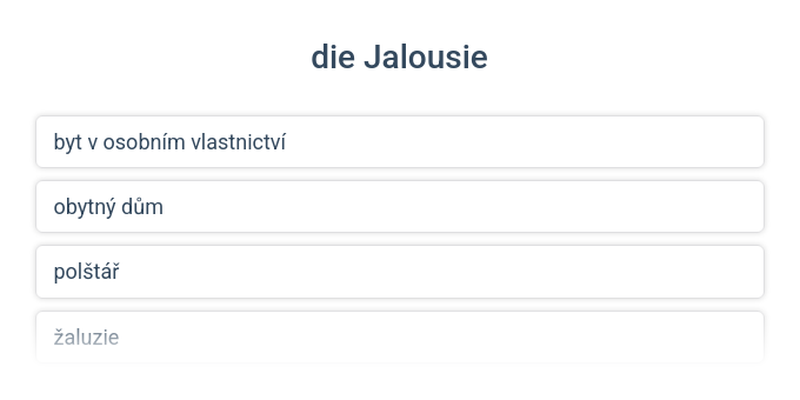 Dům – jeho části a vybavení