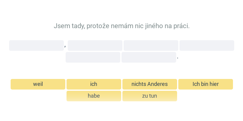 Po spojkách weil a denn