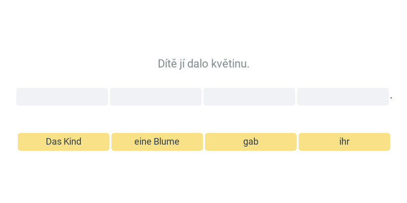 Pořadí předmětů ve větě