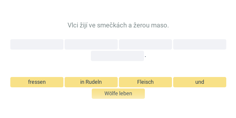 Pořádek slov ve větě po spoj. souřadících