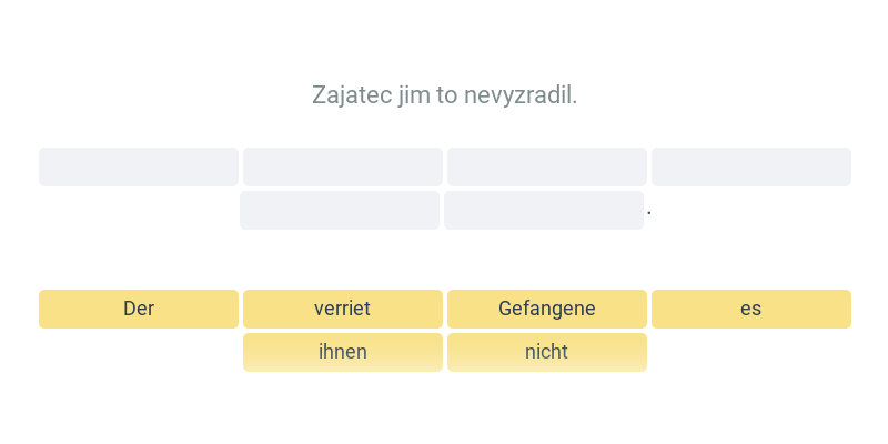 Pořadí předmětů ve větě