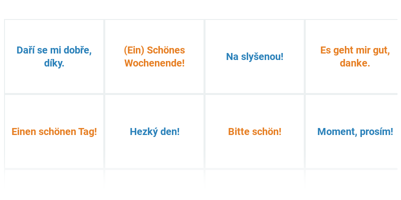 Pozdravy a zákl. fráze: mix