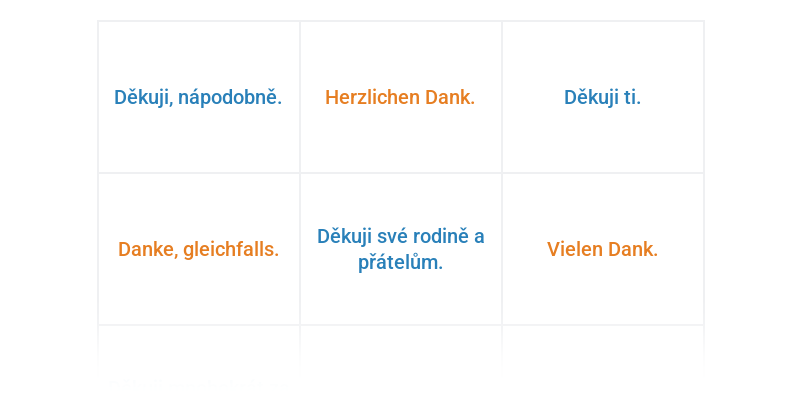 Poděkování a vyjádření spokojenosti