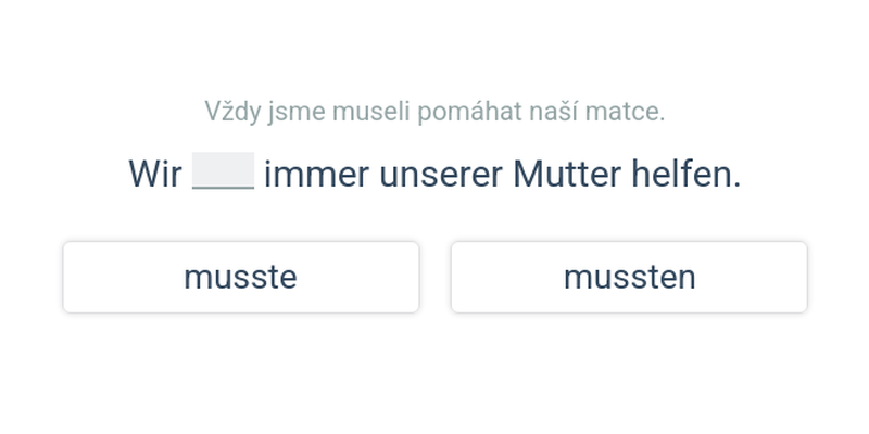 Způsobová (modální) slovesa – préteritum