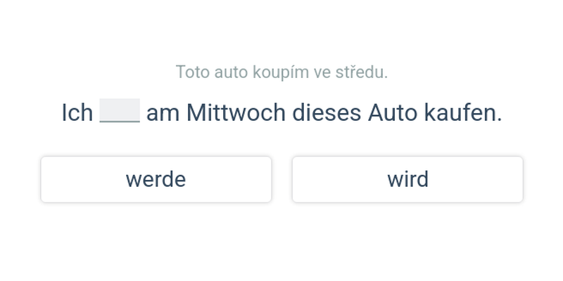 Budoucí čas za pomoci slovesa werden