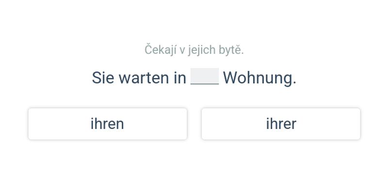 Přivlastňovací zájmena: 3. pád