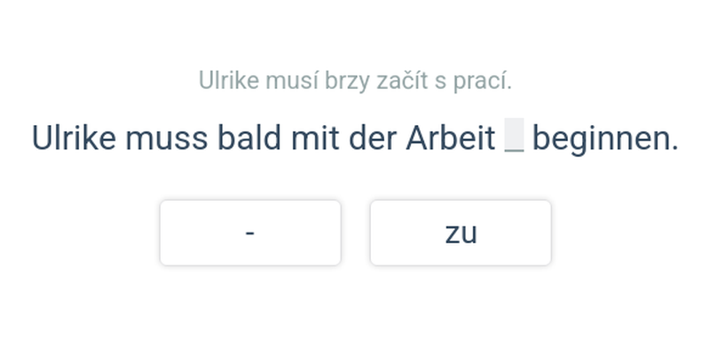 Závislý infinitiv sloves ve větě (infinitiv s „zu“)