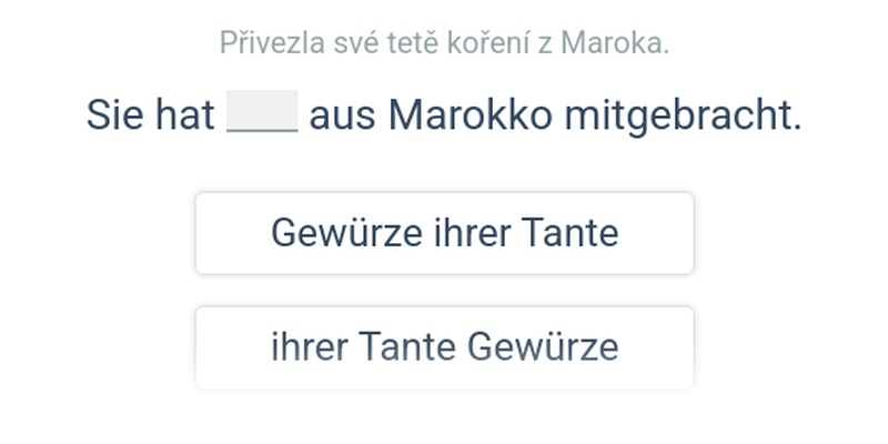 Pořadí předmětů ve větě