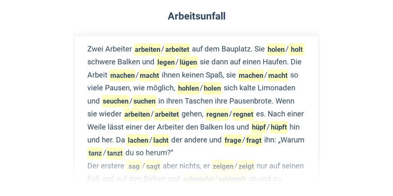 Slabá slovesa – přítomný čas