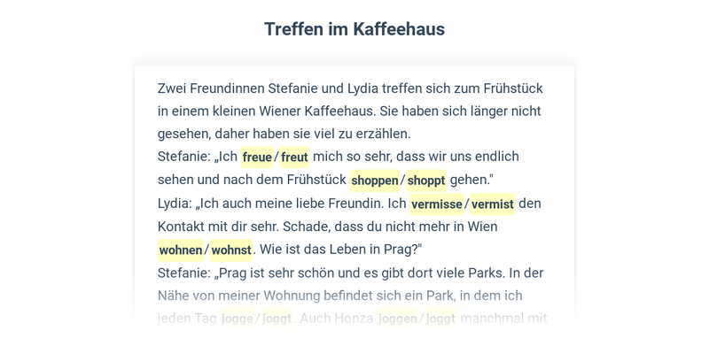 Slabá slovesa – přítomný čas