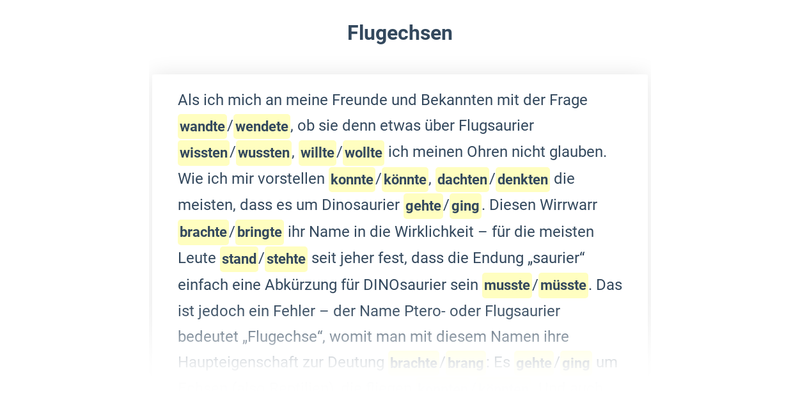 Smíšená slovesa – préteritum