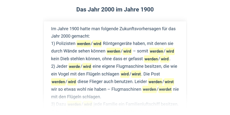 Budoucí čas za pomoci slovesa werden