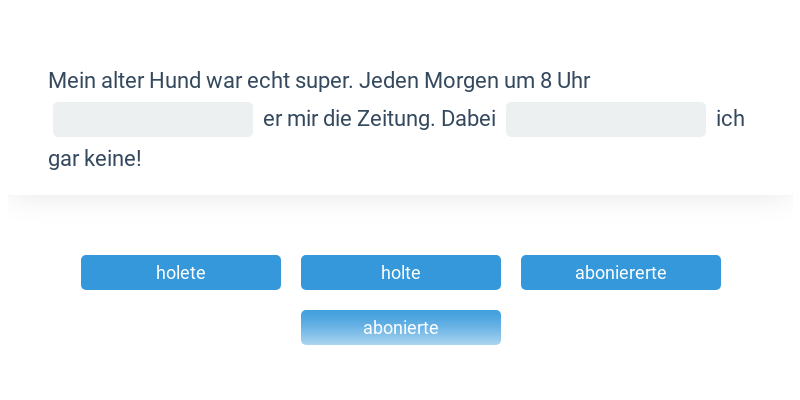 Slabá slovesa - préteritum