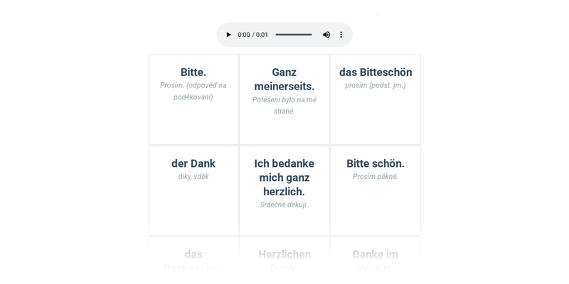 Poděkování a vyjádření spokojenosti