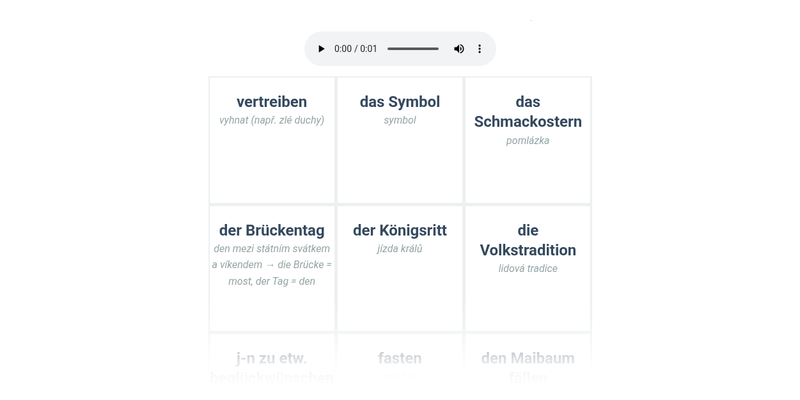 Svátky: společný základ slovíček