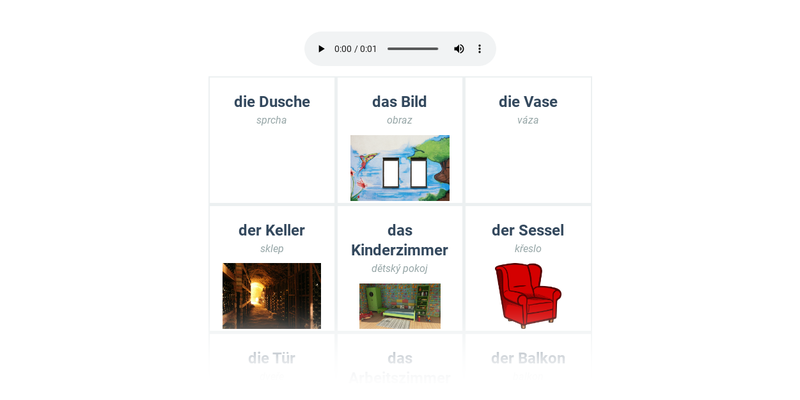 Dům – jeho části a vybavení