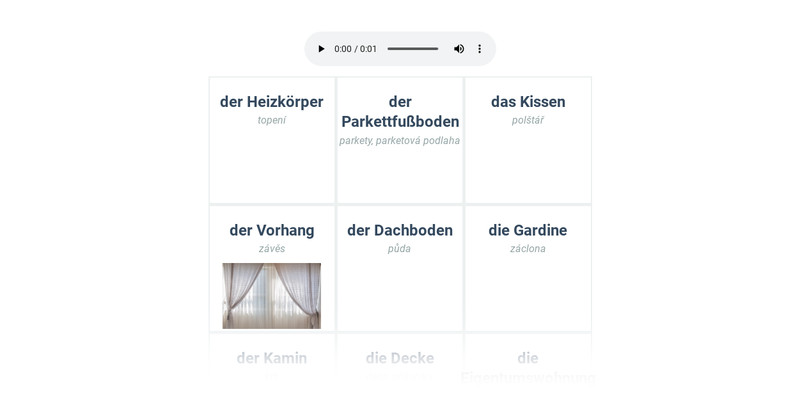 Dům – jeho části a vybavení
