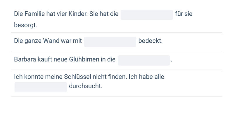 Dům – jeho části a vybavení