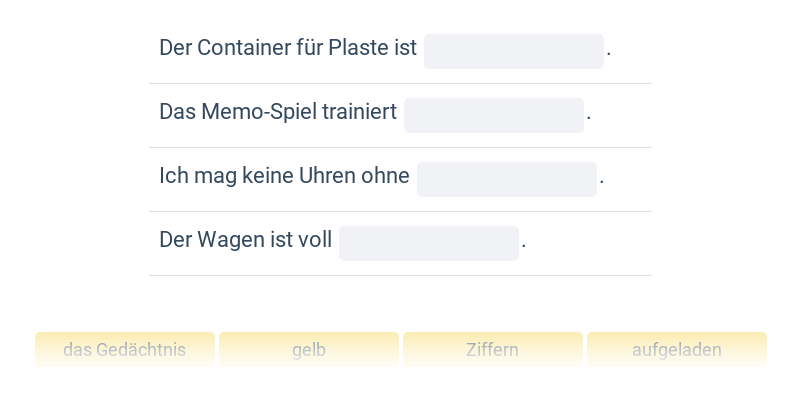 Vlastnosti a popis předmětů