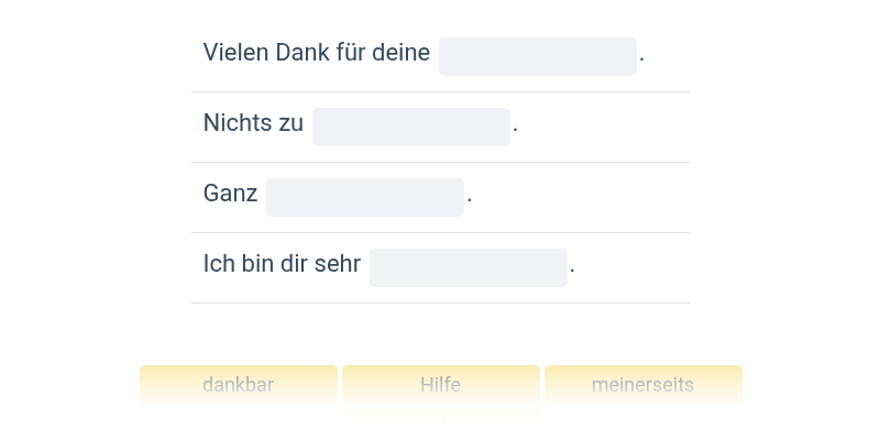 Poděkování a vyjádření spokojenosti