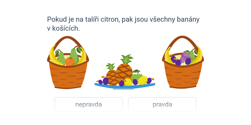 Ovoce a zelenina: implikace a ekvivalence