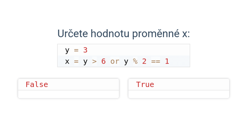 Logické výrazy v Pythonu