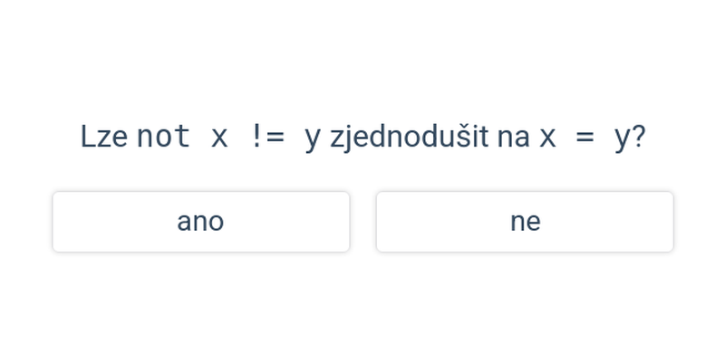 Logické výrazy v Pythonu