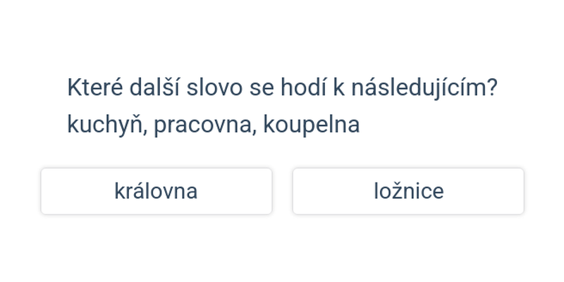 Společná vlastnost: slova