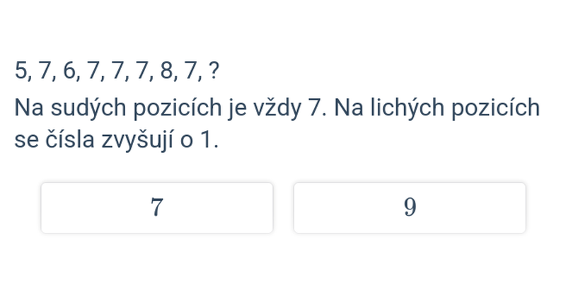 Číselné řady s popisem