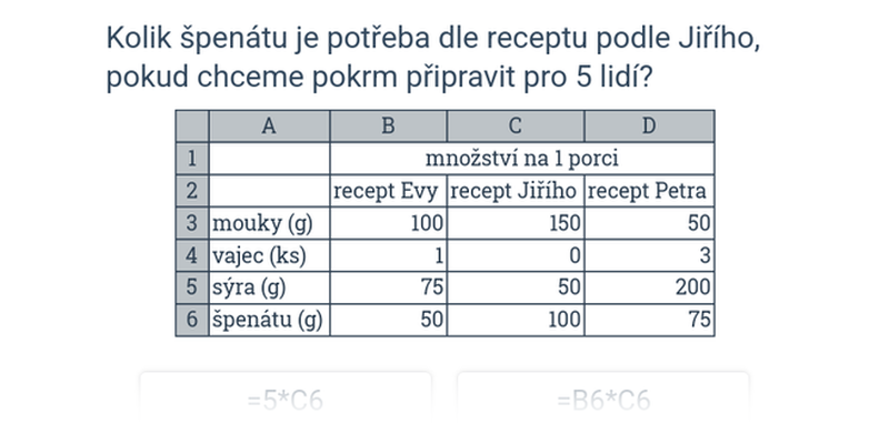 Tabulky: početní operace