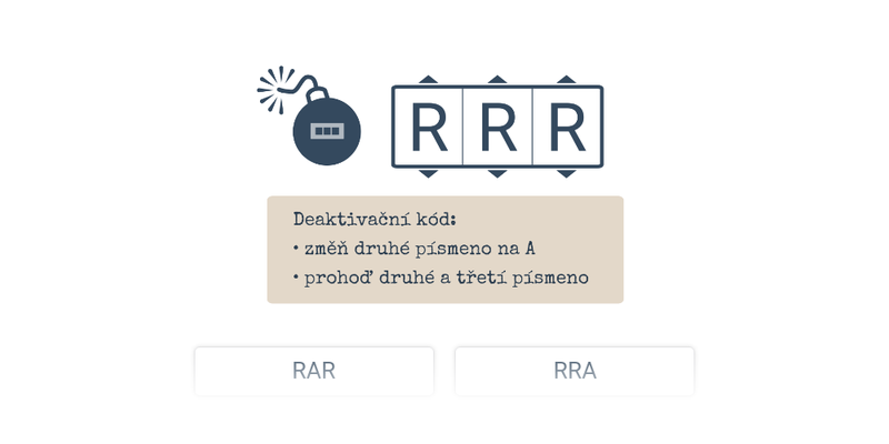 Deaktivace bomby: posloupnosti