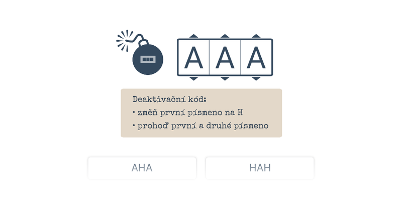 Deaktivace bomby: posloupnosti