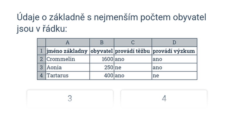 Tabulky: buňky, řádky, sloupce