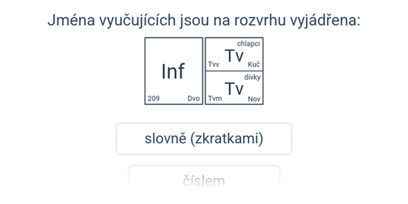 Vyjádření informací slovně a číslem