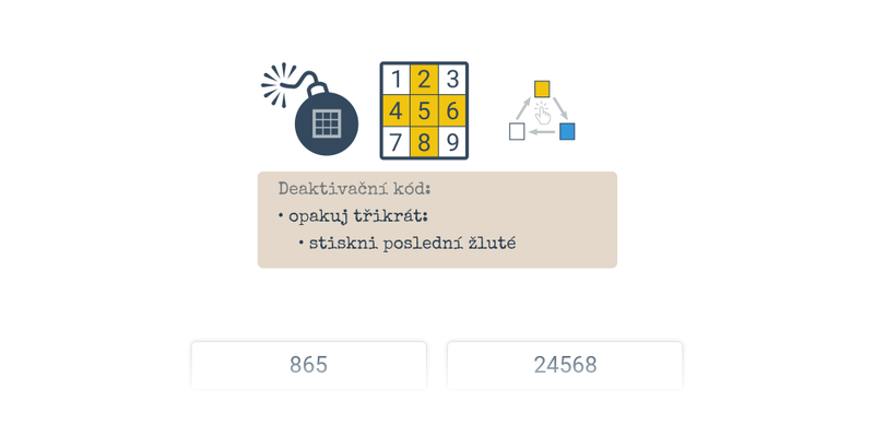 Deaktivace bomby: opakování