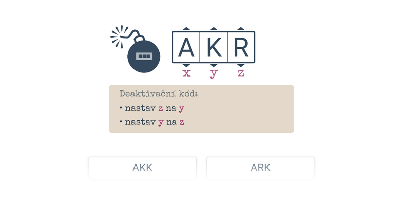 Deaktivace bomby: proměnné