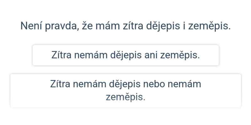 Negace tvrzení