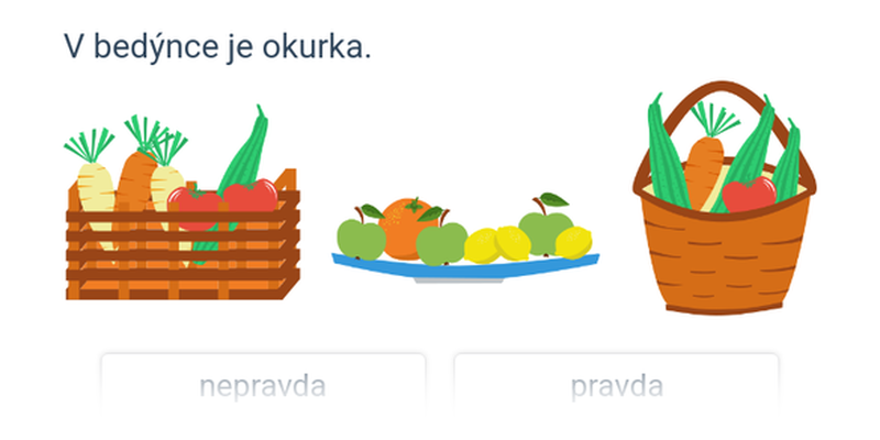 Ovoce a zelenina: určování pravdivosti