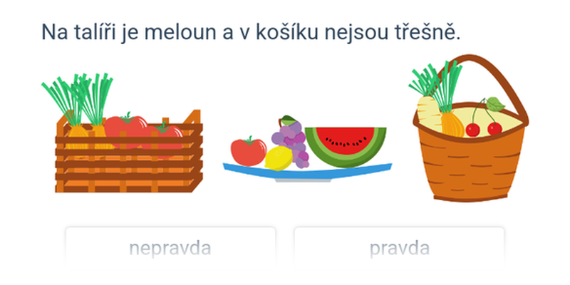 Ovoce a zelenina: určování pravdivosti