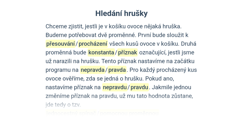 Použití proměnných