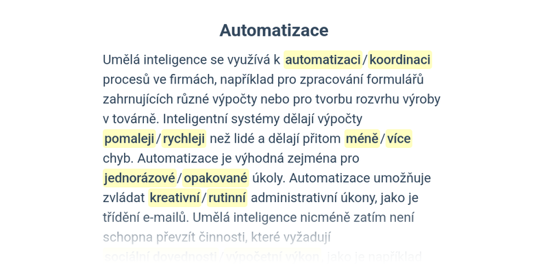 Využití a schopnosti umělé inteligence