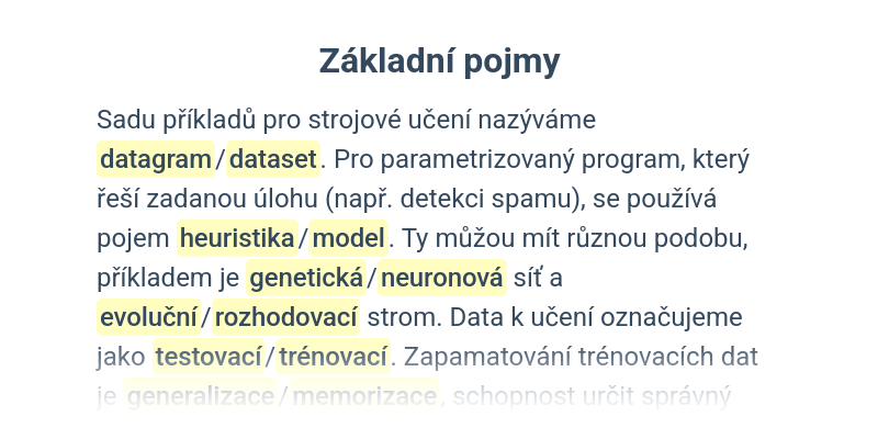 Princip strojového učení