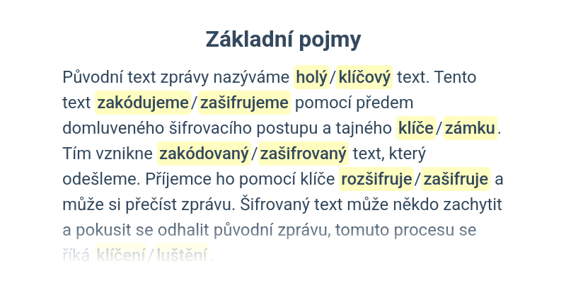Šifrování: pojmy a principy