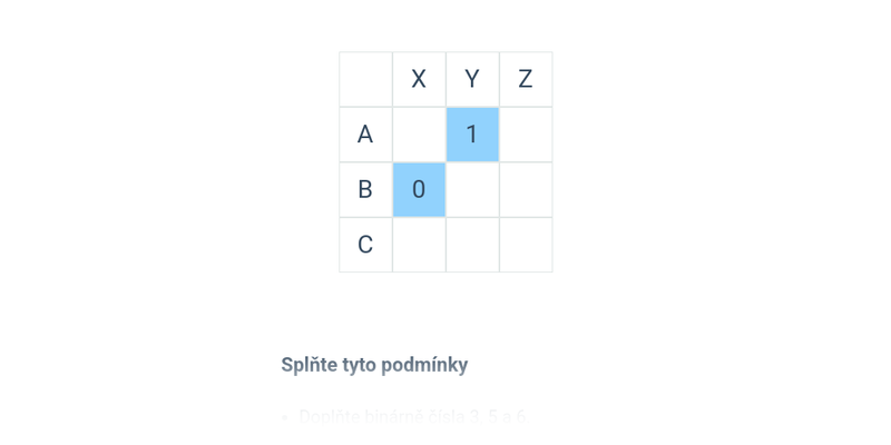 Binární sudoku: 3x3