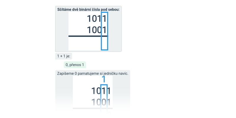 Binární čísla: aritmetika