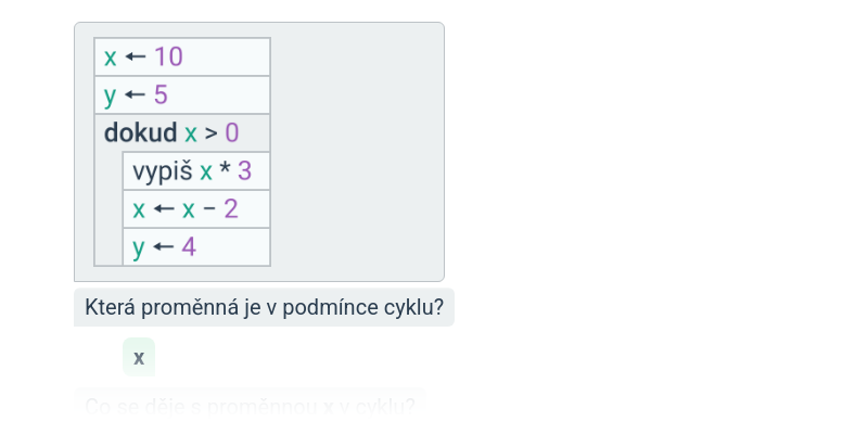 Úprava programů s proměnnými