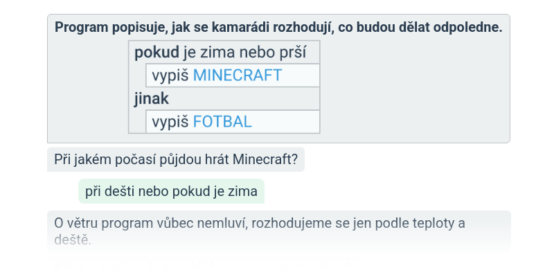 Podmínky a větvení