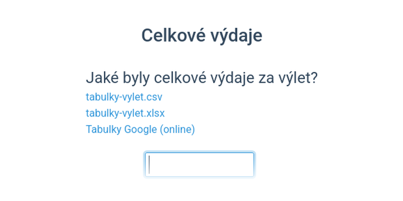 Výdaje z výletu
